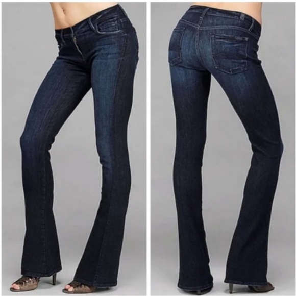 7 For All Mankind Denim - 7 for all man kind size 29 low rise flip flop boot cut jeans
